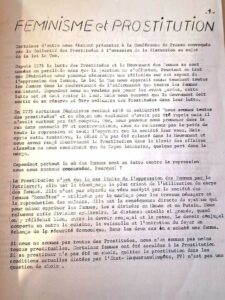 Féminisme et prostitution