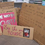 Des femmes concernées en PSP manifestent pour une application juste de la loi de 2016 !  Saint-Nizier PSP manif